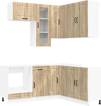 vidaXL Unidad De Cocina Kalmar 8 Uds. Roble Sonoma Vidaxl