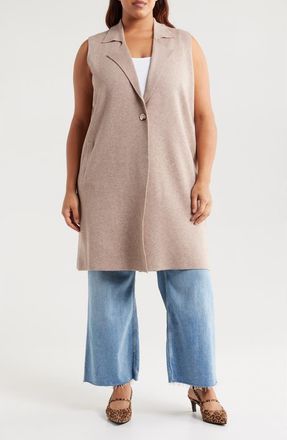 By Design Whitney Longline Vest in Tapioca Heather at Nordstrom Rack, Size 1 X