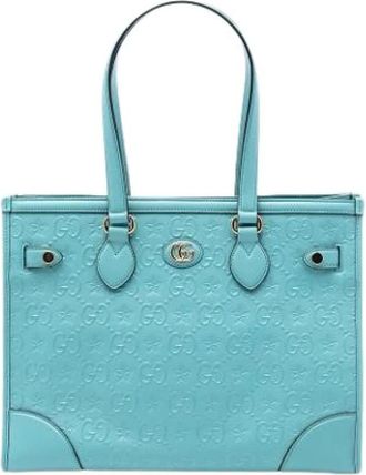 Gucci Pre-owned Tote Bags, female, Blue, Size: ONE SIZE Pre-owned Tote Bag