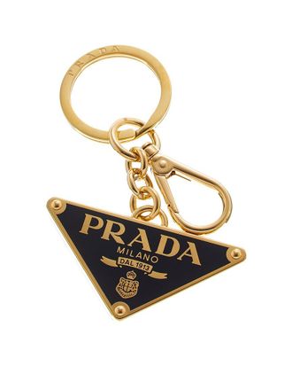 Prada Enameled Triangle Key Ring