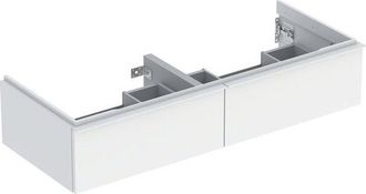 Keramag Keramag - Geberit Icon Mueble Bajo Lavabo Para Lavabo Doble, 2 Cajones