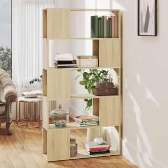 vidaXL Vidaxl - Librer&iacute;a Separador Contrachapada Roble Sonoma 80x24x155 Cm