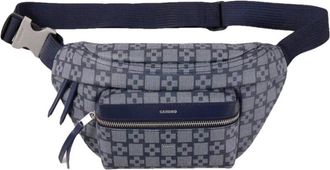 Sandro Mens Square Cross Monogram Belt Bag In Blue