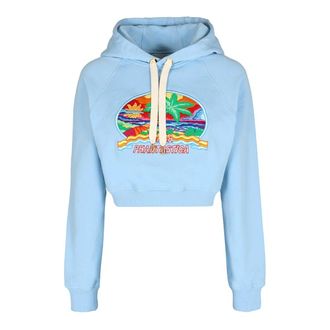 Casablanca Felpa - Dames - Hoodies - Blauw - L - Hoodies & sweatvesten