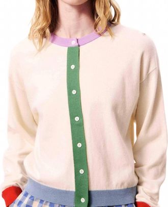 FRNCH Patrick Colorblock Cardigan In Multicolor