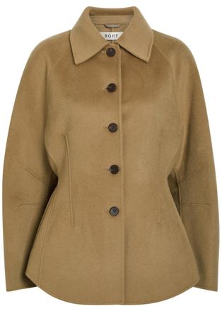 R&oacute;he Sculpted Wool and Cashmere-blend Jacket - Light Brown - 34 (UK6 / XS)