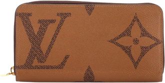 Louis Vuitton Brown Reverse Monogram Canvas Zippy Wallet Giant (Authentic Pre- Loved)