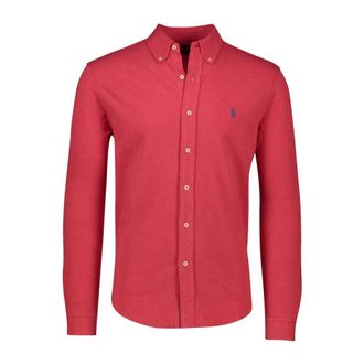 Ralph Lauren Long-Sleeve Shirt - Heren - Casual Overhemden - Rood - S - Katoen - Overhemden