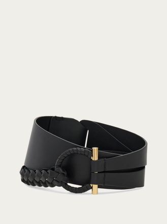 Ferragamo Women Covered Gancini fixed belt Black