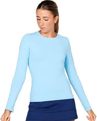 Sofibella UV Colors Womens Long Sleeve Tennis Shirt in Cloud at Nordstrom, Size X-Small
