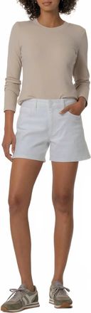 Kut from the Kloth Jane High Rise Short With Regular Hem In Optic White