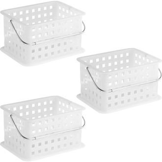 iDesign Small Stackable Shower Basket - Set of 3 - Clear/Frost - Made in USA in Clear Frost at Nordstrom