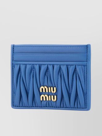 財布・小物その他 Miu Miu Tonal Matelasse Leather Cardholder Miu Miu Matelassé Nappa Leather Card Holder | Saks Fifth Avenue