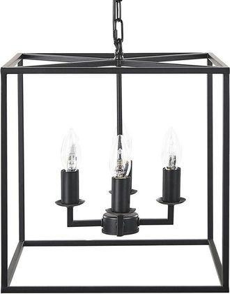 Beliani Ceiling Lamp WANCHET Metal Black