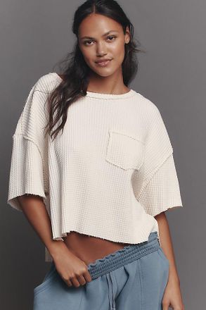 Pilcro Short-Sleeve Waffle Tee