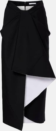 Givenchy Draped wool and mohair midi skirt