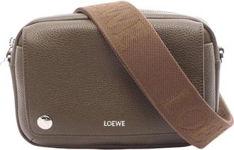 Loewe Pre-owned Vintage Pebbled Leather Crossbody Bag - Dames - Vintage Schoudertas - Bruin - ONE Size - Leer - Vintage