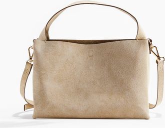 H&M Suede Crossbody Bag in Light Beige at Nordstrom