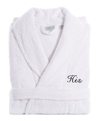 Linum Home Textiles Embroidered His/Hers Terry Bathrobe