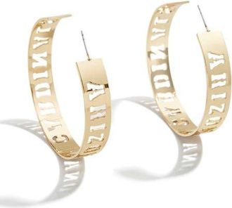 WEAR by Erin Andrews x Baublebar Gold Arizona Cardinals Large Cutout Hoop Earrings at Nordstrom
