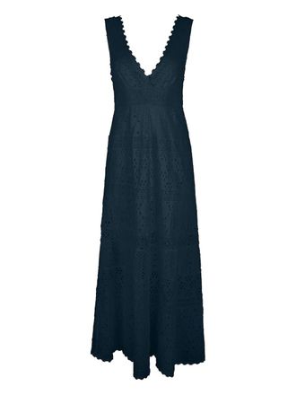 Temptation Positano Paglia long dress - women - Cotton - M - Blue