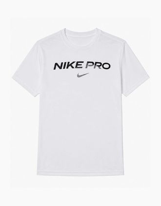 Nike Mens Nike Pro Mens Dri Fit Sportswear T Shirt in White - Size: 44