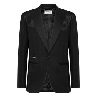 Philipp Plein Jassen, Heren, Zwart, 2Xl, Polyester, Lurex Blazer Lord Fit Sartorial