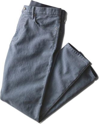 Marine Layer Flex Terry Slim Straight 5-Pocket Pants in True Navy at Nordstrom, Size 31 X 32