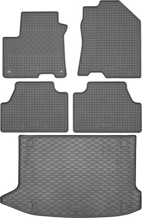 OEM Hyundai Kona Crossover El&eacute;ctrico (desde Agosto De 2018): Juego De Alfombrillas De Goma Para Coche Y Alfombrilla Para Maletero
