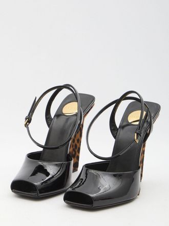 Saint Laurent La Scandale Wedge Sandalen