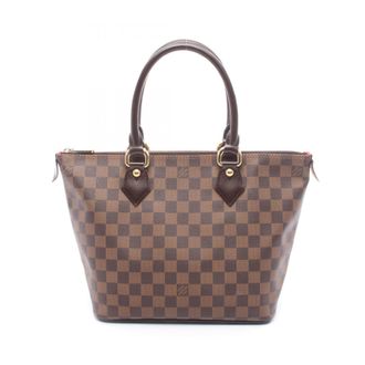 Louis Vuitton Brown Ebene Coated Canvas Leather Handbag Tote Bag (Pre-Owned)