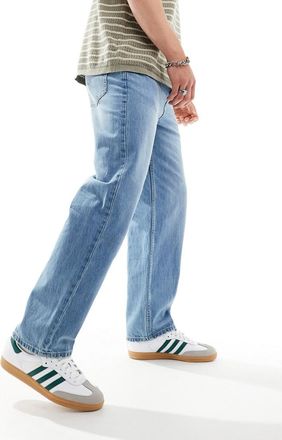 Only & Sons fade loose fit jeans in light blue wash