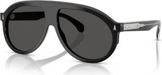 Moncler Zwart/Grijs Zonnebril Me 6001 - unisex - Zonnebrillen - Zwart - 59 MM - Accessoires