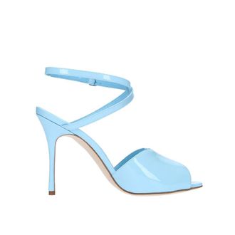 Manolo Blahnik Calfskin Stiletto Heel Womens Sandals