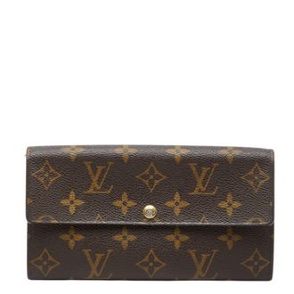 Louis Vuitton Brown Pvc Leather Long Bill Wallet (Bi-Fold) (Pre-Owned)