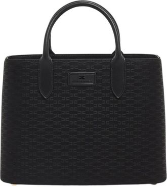 Elisabetta Franchi Borsa Tote Monogram - - Bags - Donna - Nero - ONE SIZE