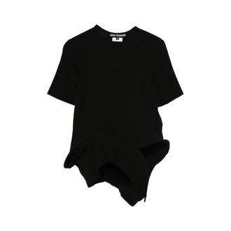 Junya Watanabe Round-neck Knitwear, female, Black, Size: M Jq-T040 T-shirt