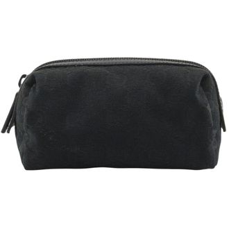 Gucci Black Gg Canvas Pouch (Pre-Owned)