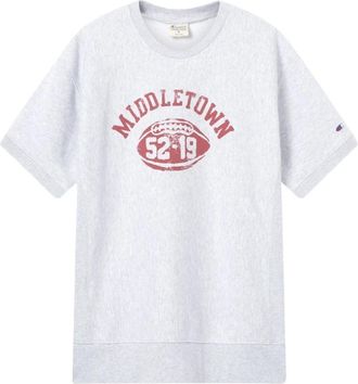 Champion Felpa a Maniche Corte Reverse Weave - Heren - Sweatshirts - Grijs - M - Katoen - Hoodies & sweatvesten