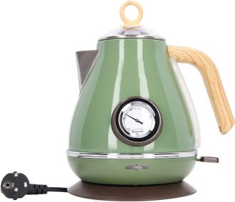 OEM Hervidor El&eacute;ctrico De 1,7 L Con Calentador De Agua, Interior De Acero Inoxidable, Acabado Retro Imitaci&oacute;n Madera, Protecci&oacute;n Contra Ebullici&oacute;n En Seco