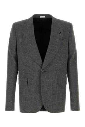 Alexander McQueen Alexander Mcqueen Embroidered Glencheck Blazer