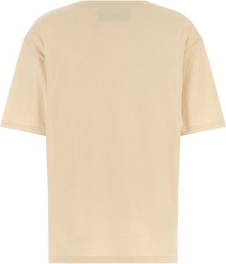 Valentino Garavani Womens Beige Cotton T-Shirt