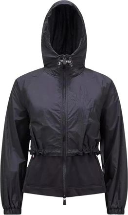 Moncler Grenoble Tech Zip Hoodie - Dames - Zomerjassen - Zwart - XS - Nylon - Jassen