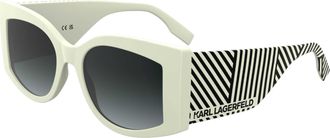 Karl Lagerfeld Womens 53mm White Sunglasses KL6183S-105-53