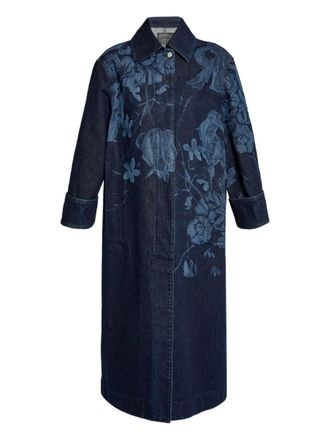 Erdem Cappotto a fiori - Blu