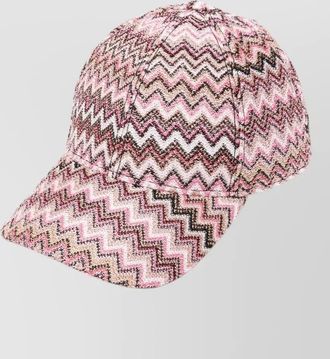 Missoni zigzag pattern baseball cap curved brim