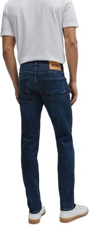 HUGO BOSS Mens Charleston Slim Fit Five Pocket Jeans in Navy - Blue - Size 40W/32L