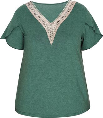 Izia Grote maat blouse vrouwen Zwartachtig groen