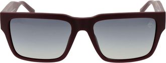 Timberland TI-1029380 Polarized Gradient Plastic Sunglasses - Burgundy