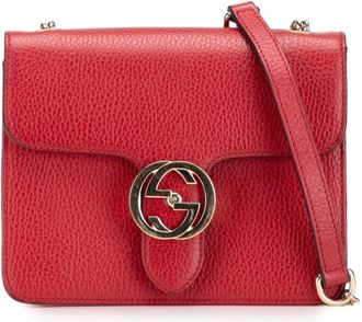 Gucci Pre-owned Cross Body Bags, female, Red, Size: ONE SIZE Pre-owned Leather Crossbody Bag